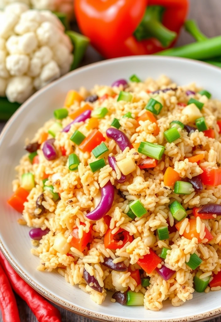 19 Time-Saving Healthy Lunch Meal Prep Ideas for Your Work Week! - 14. Cauliflower Fried Rice