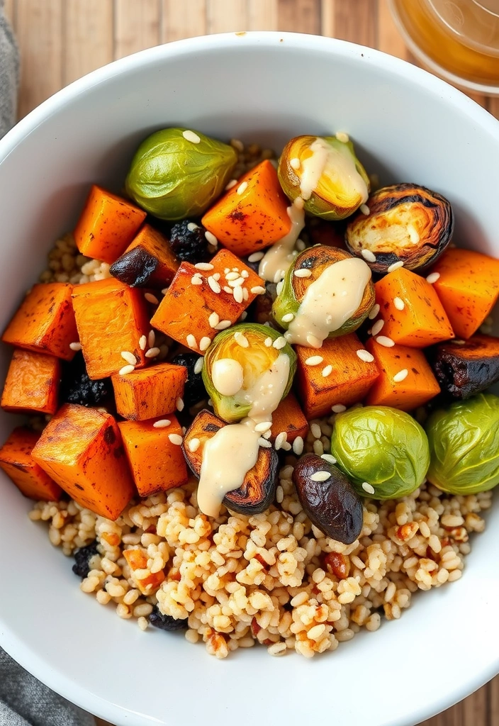 19 Time-Saving Healthy Lunch Meal Prep Ideas for Your Work Week! - 17. Roasted Vegetable Grain Bowls