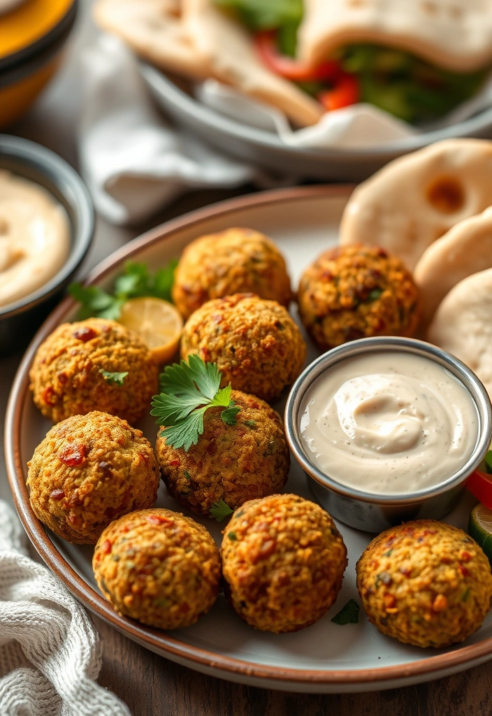 19 Time-Saving Healthy Lunch Meal Prep Ideas for Your Work Week! - 8. Baked Falafel with Tahini Sauce