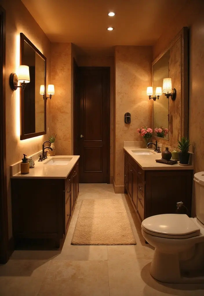 15 Luxurious Bathroom Decor Ideas That Won’t Break the Bank (#8 is a Game-Changer!) - 5. Elegant Lighting Fixtures