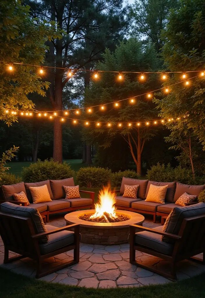 25 Aesthetic Garden Decor Ideas That Will Make Your Neighbors Envy Your Oasis! - 11. Fire Pit Area