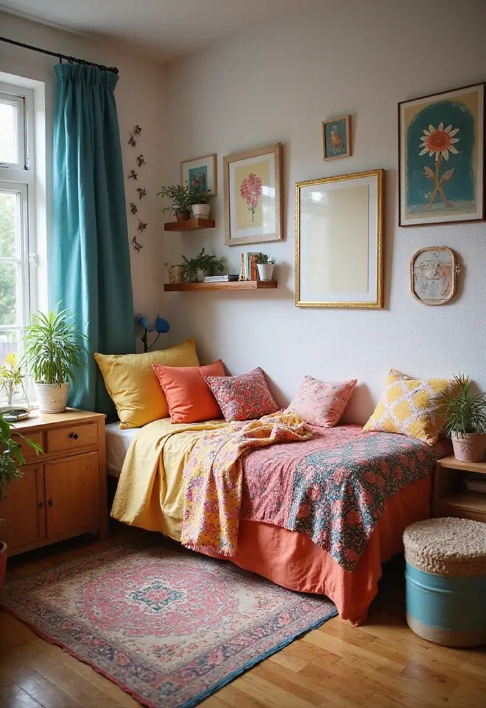 25 Cozy Dorm Room Inspirations to Make Your Tiny Space Feel Like Home! - 11. Play with Color