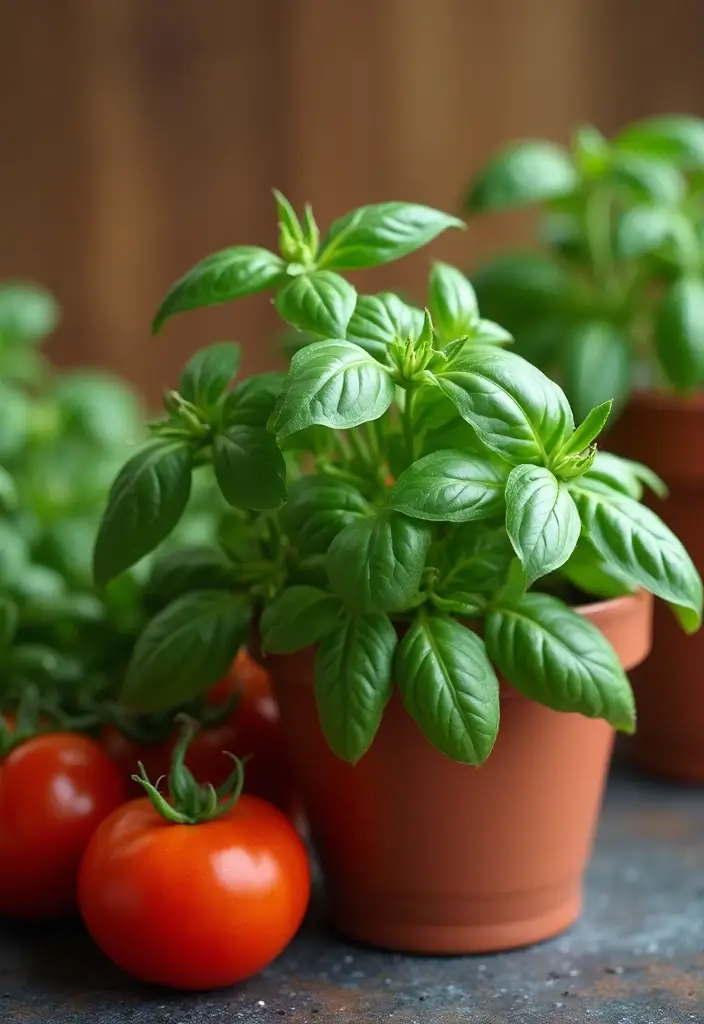 25 Perfect Indoor Herb Pairings in Pots for an Aromatic Kitchen Garden (You Won't Believe #4!) - 1. Basil and Tomatoes