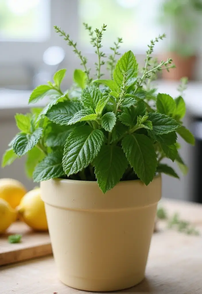 25 Perfect Indoor Herb Pairings in Pots for an Aromatic Kitchen Garden (You Won't Believe #4!) - 14. Mint and Lemon Thyme