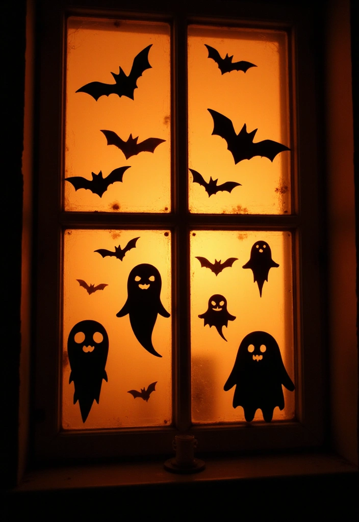 10 Easy Halloween Decorations That'll Make Your Home Spooktacular in Minutes! - 1. Spooky Silhouettes