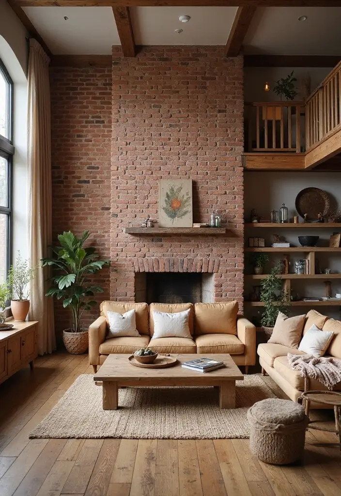 19 Bold Accent Wall Ideas That'll Make Your Guests Say 'WOW!' - 12. Rustic Brick