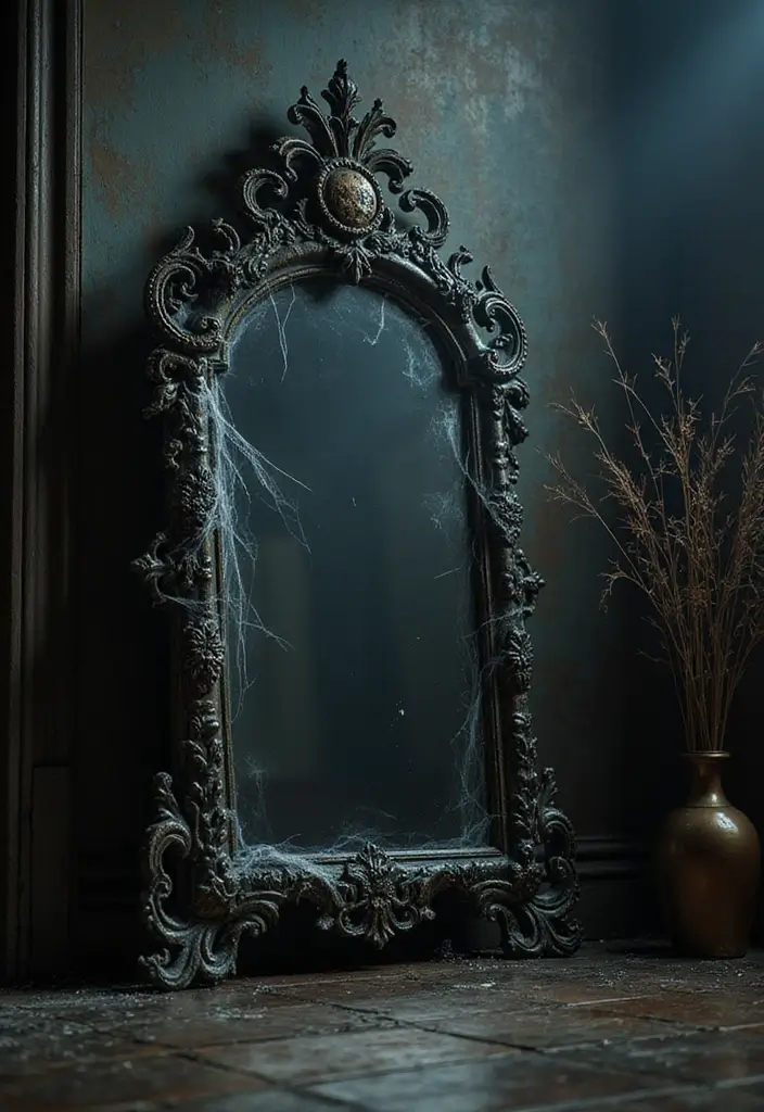 20 Adorable DIY Halloween Decorations That Will Transform Your Room Aesthetic! - 9. Haunted Mirror