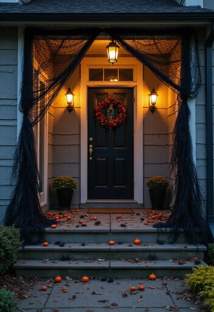 20 Cute and Easy DIY Halloween Decorations That Will Spook Your Friends! - 3. Whimsical Spider Webs