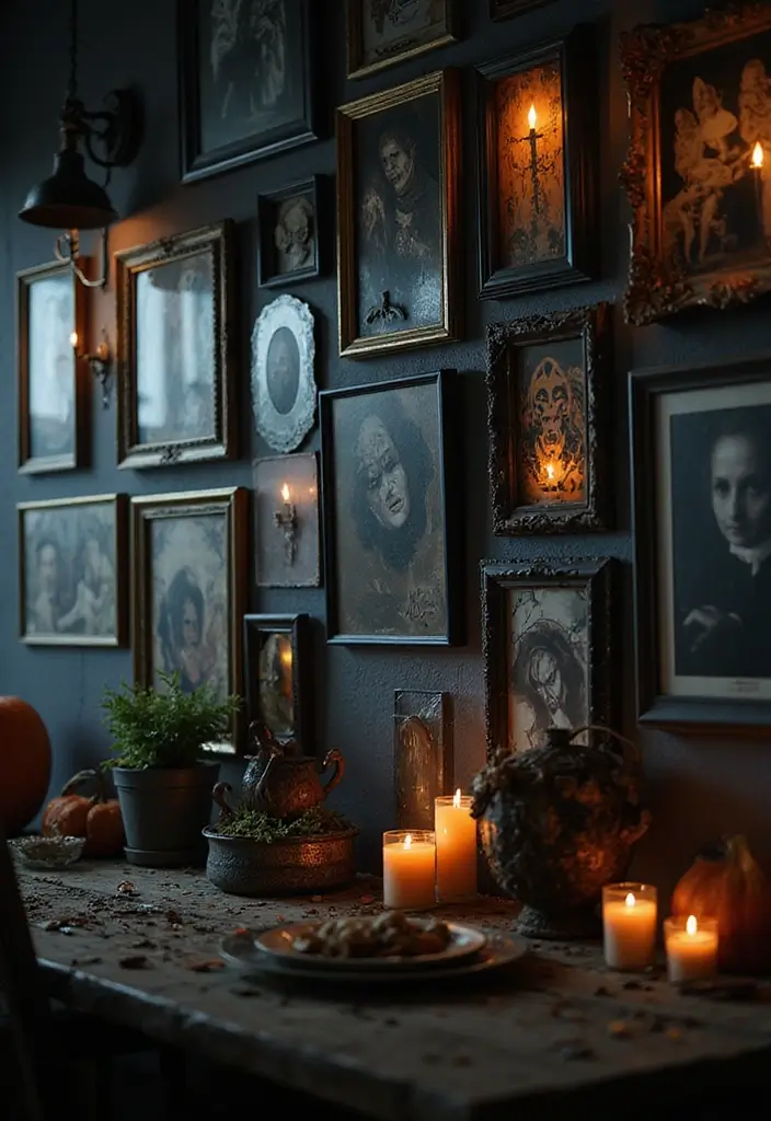 20 Cute and Easy DIY Halloween Decorations That Will Spook Your Friends! - 9. Haunted Picture Frames