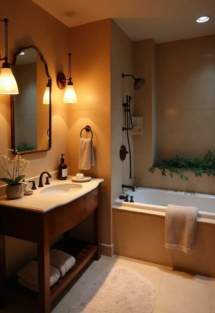 20 Dream Bathroom Designs That Will Make You Wish You Could Move In Right Now! - 16. Warm Lighting