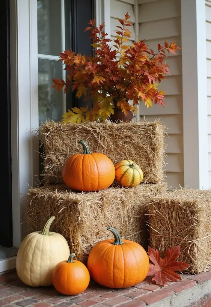 20 Easy Cute DIY Halloween Decorations That Will Wow Your Guests! - 15. Harvest-Themed Decor