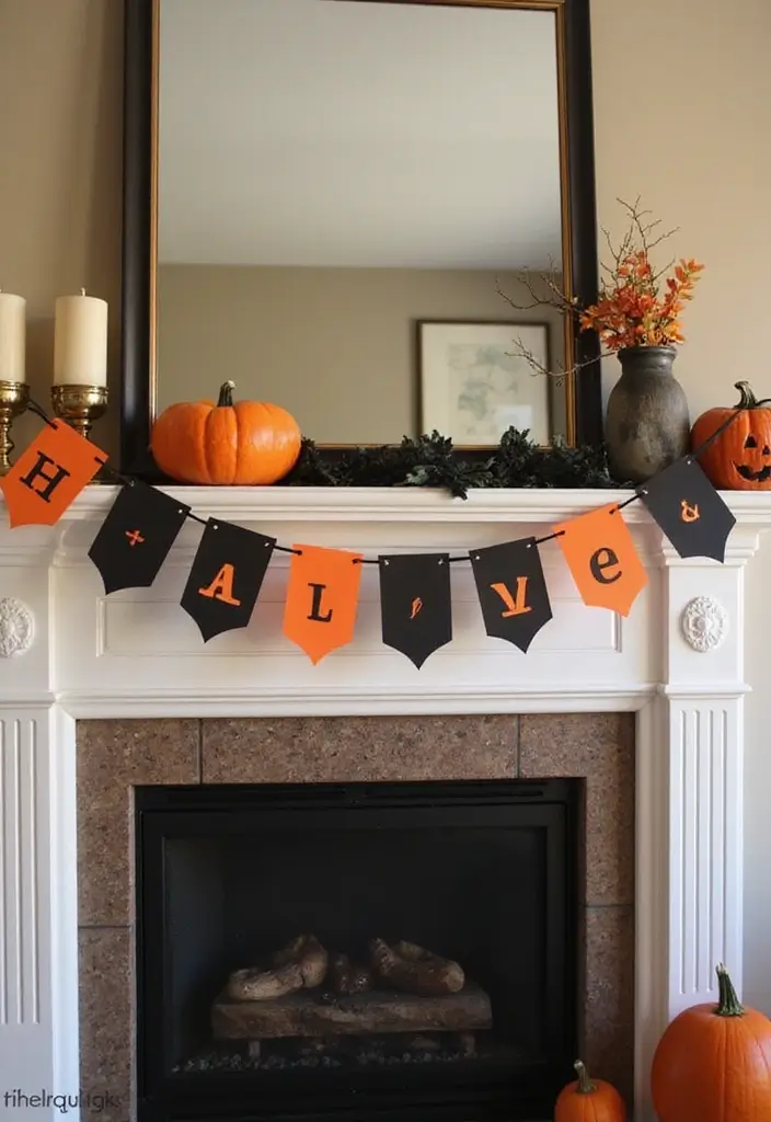 20 Easy Cute DIY Halloween Decorations That Will Wow Your Guests! - 9. Stylish Halloween Banner