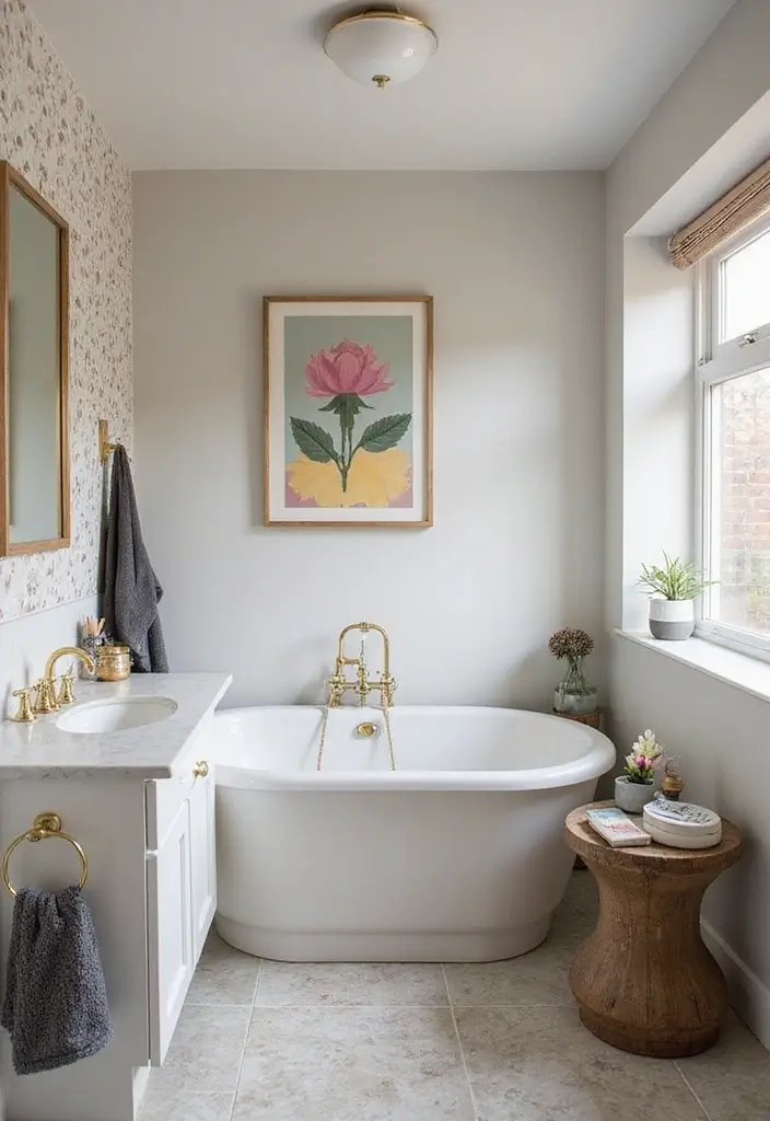 20 Luxury Bathroom Ideas That Will Make You Feel Like Royalty Every Day (Check Out #8!) - 11. Unique Artwork and Decor