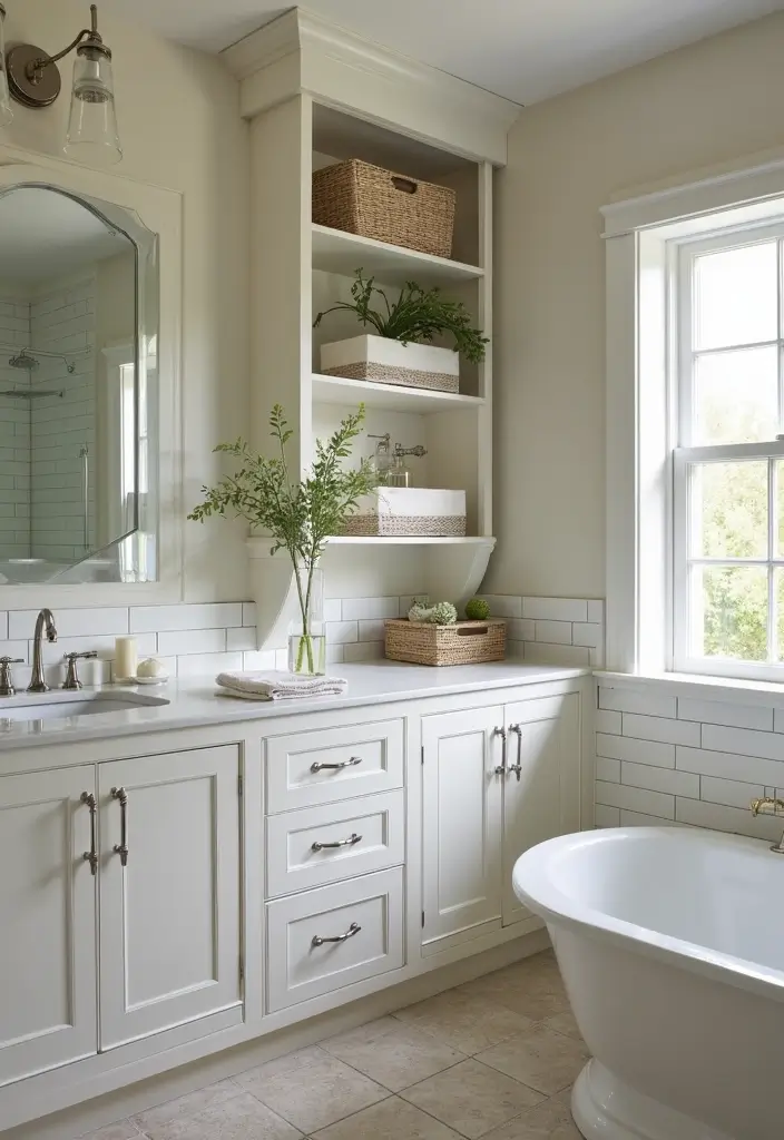 20 Luxury Bathroom Ideas That Will Make You Feel Like Royalty Every Day (Check Out #8!) - 14. Elegant Storage Solutions