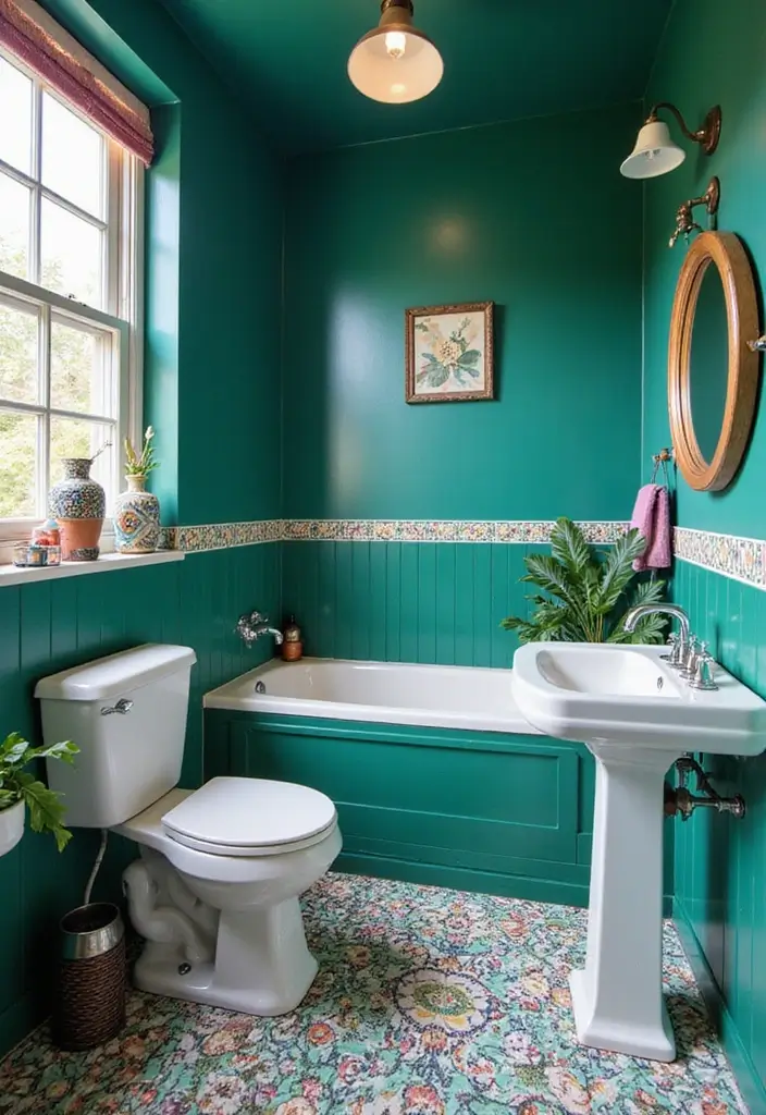 20 Modern Bathroom Designs That Turn Small Spaces into Luxe Retreats (You Won't Believe #5!) - 3. Bold Color Choices