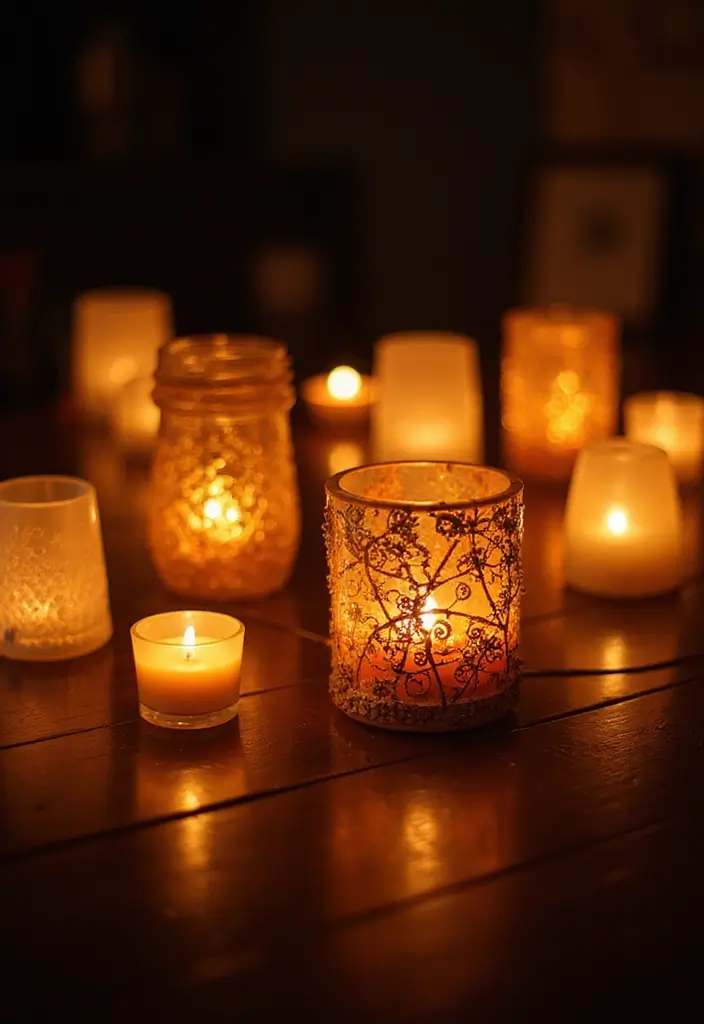 20 Spooktacular Halloween Decoration Ideas That Will Haunt Your Neighbors (You Won't Believe #15!) - 11. Creepy Candle Holders