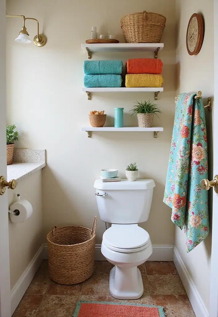 20 Stunning Small Bathroom Ideas on a Budget That Will Blow Your Mind! - 20. Colorful Accessories