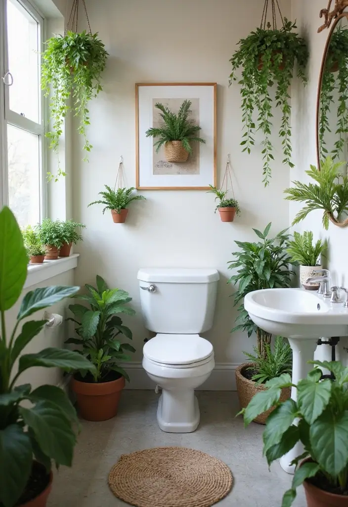 20 Stunning Small Bathroom Ideas on a Budget That Will Blow Your Mind! - 9. Nature’s Touch