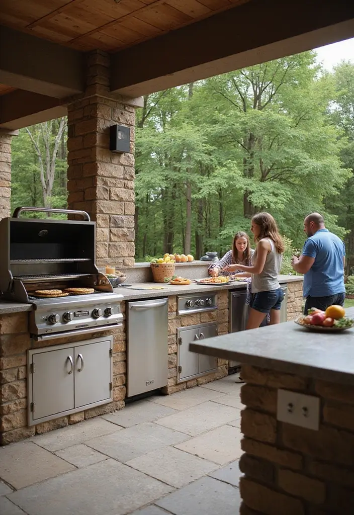 25 Best Outdoor Decor Ideas for Quality Family Time (You Won't Believe #8!) - 11. Outdoor Kitchen Setup