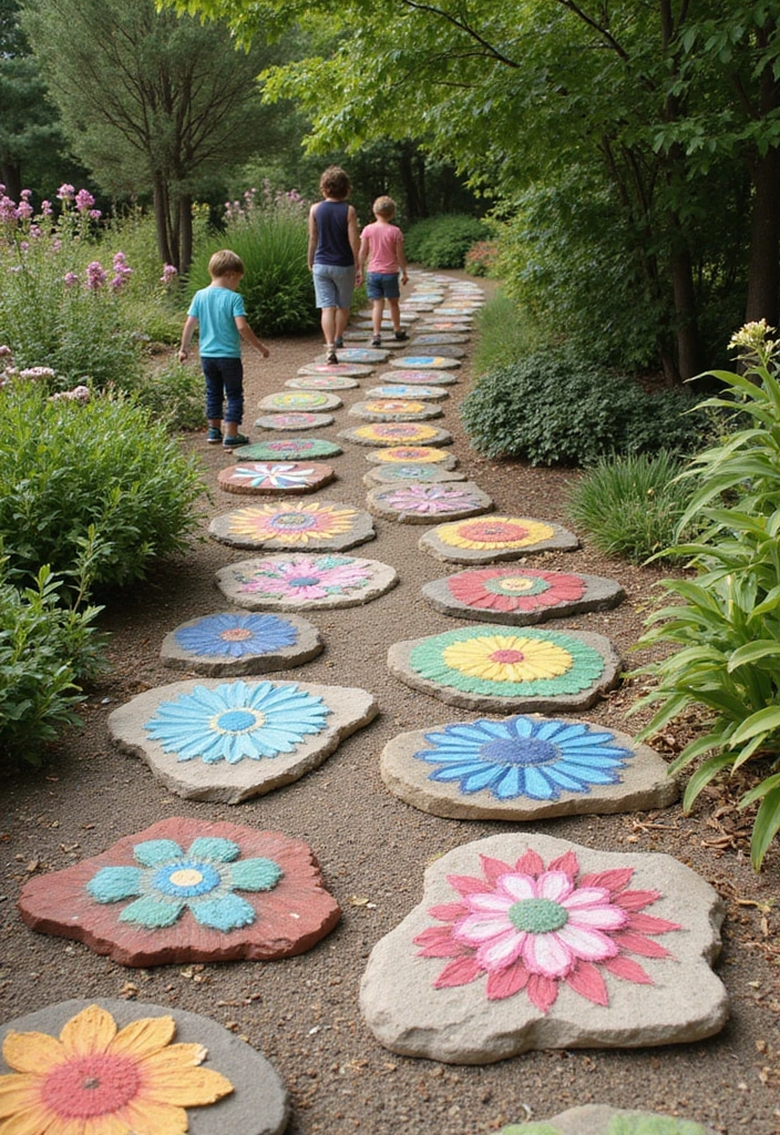 25 Best Outdoor Decor Ideas for Quality Family Time (You Won't Believe #8!) - 19. Artistic Stepping Stones