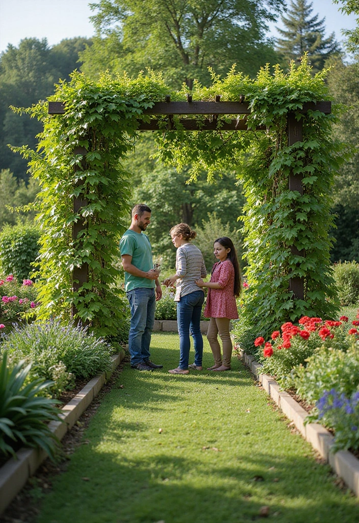 25 Best Outdoor Decor Ideas for Quality Family Time (You Won't Believe #8!) - 24. Climbing Plants Trellis