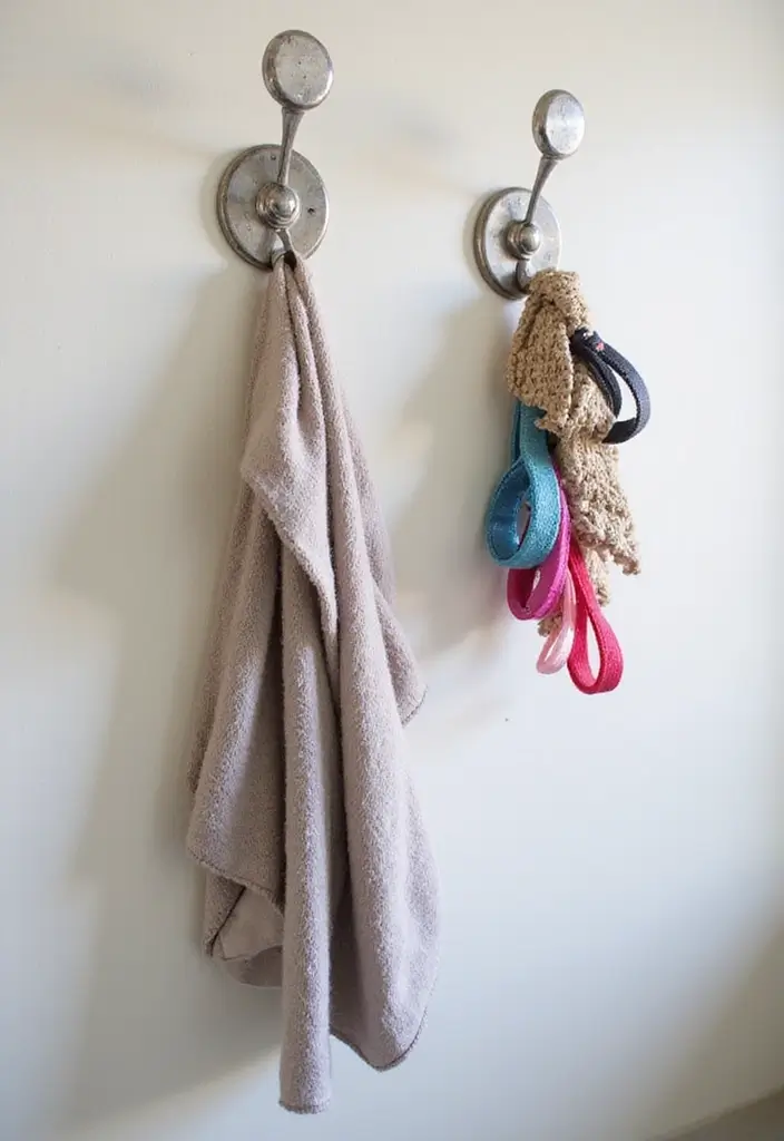25 Brilliant Bathroom Storage Hacks to Maximize Space - 21. Use Shower Hooks for Accessories