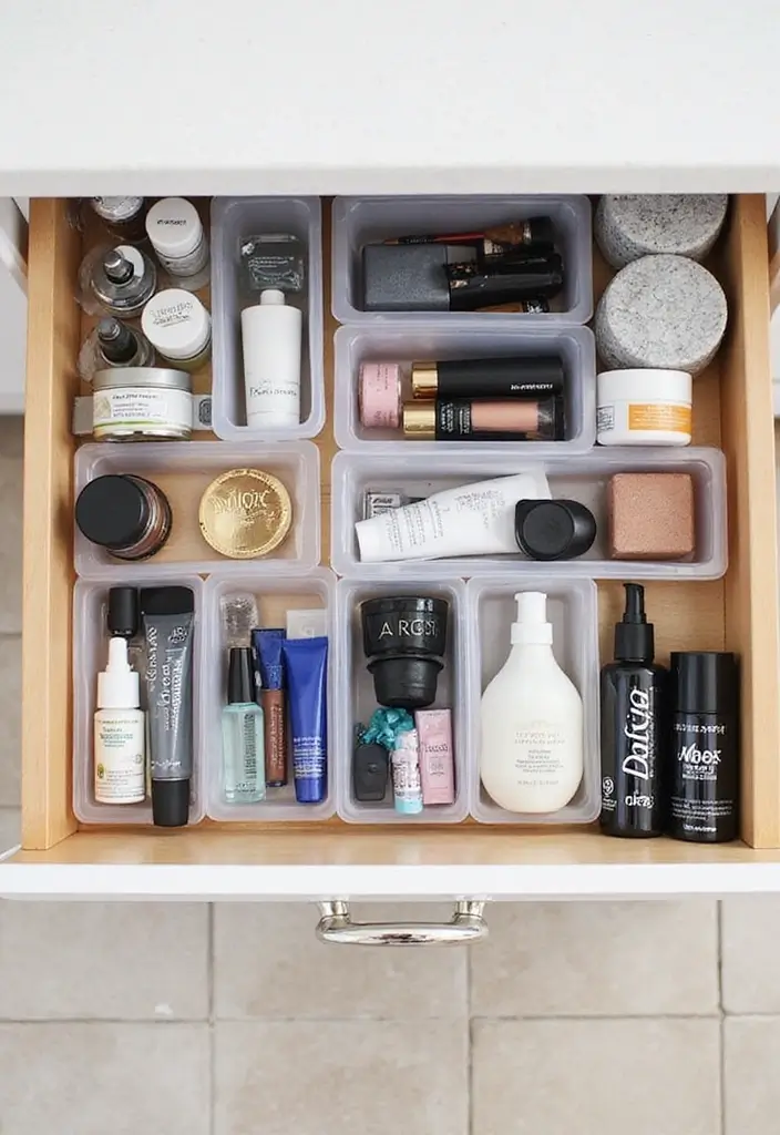 25 Brilliant Bathroom Storage Hacks to Maximize Space - 3. Embrace Clear Storage Bins