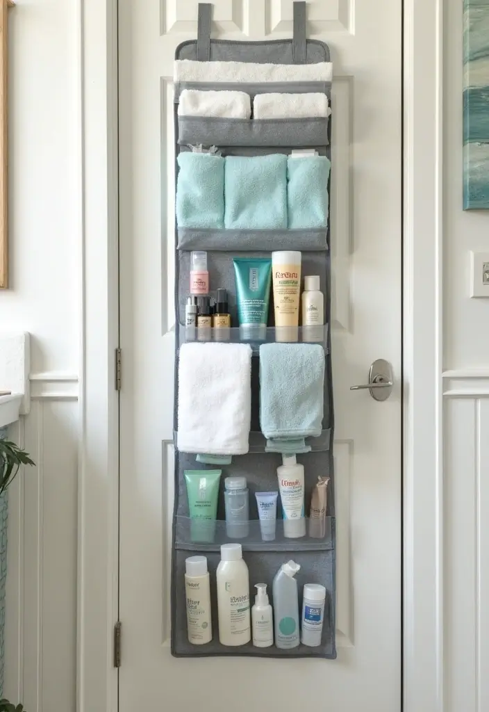 25 Brilliant Bathroom Storage Hacks to Maximize Space - 4. Over-the-Door Organizers