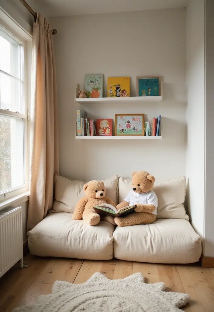 25 Budget-Friendly Nursery Room Decor Ideas (You Won't Believe How Cute #3 Is!) - 5. Cozy Reading Nook