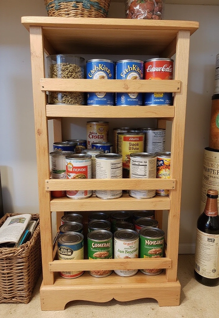 25 DIY Kitchen Cabinet Organization Ideas that Will Change Your Life! - 10. DIY Can Organizer