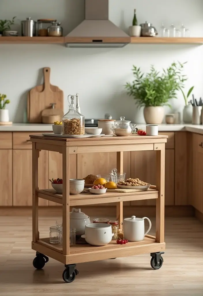 25 DIY Kitchen Cabinet Organization Ideas that Will Change Your Life! - 18. Foldable Kitchen Carts