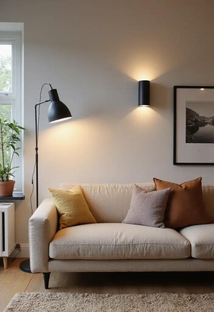25 Genius Space-Saving Hacks for Your Living Room You’ll Wish You Knew Sooner! - 7. Wall-Mounted Lighting
