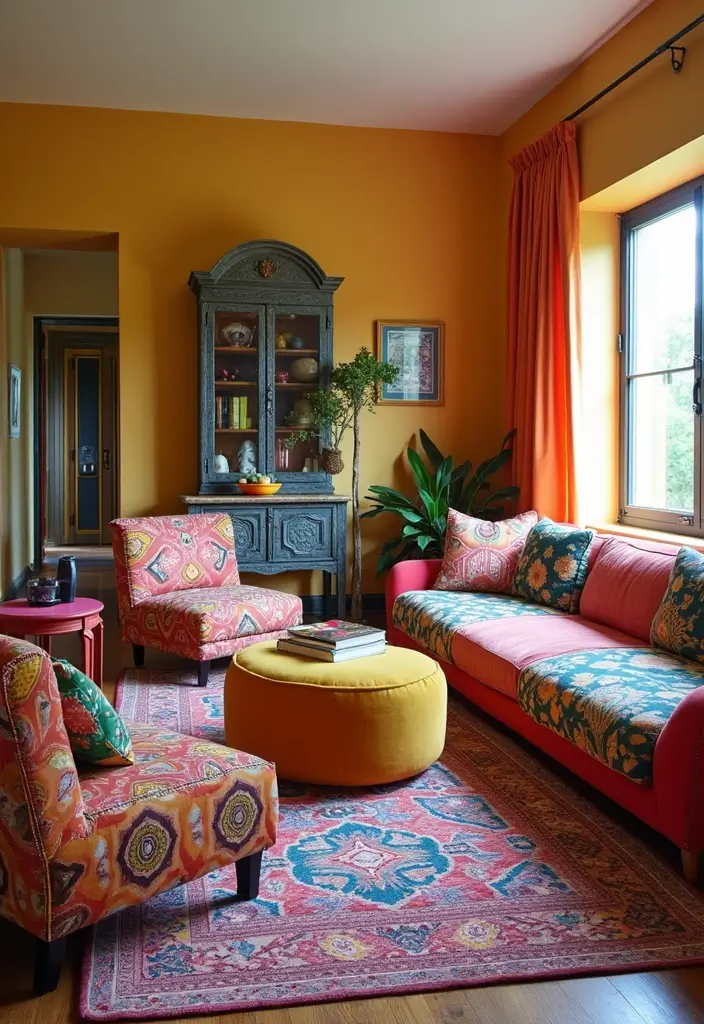 25 Home Decor Trends: How Vintage and Mid-Century Modern Styles Are Making a Comeback! - 14. Bold Prints