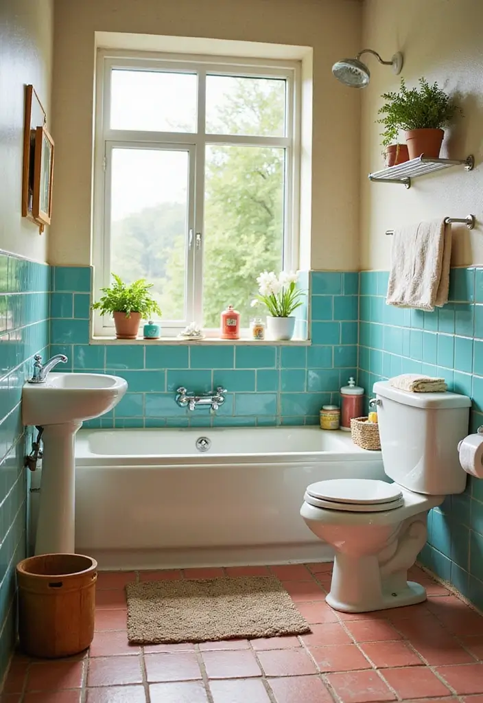 25 Home Decor Trends: How Vintage and Mid-Century Modern Styles Are Making a Comeback! - 21. Colorful Bathrooms