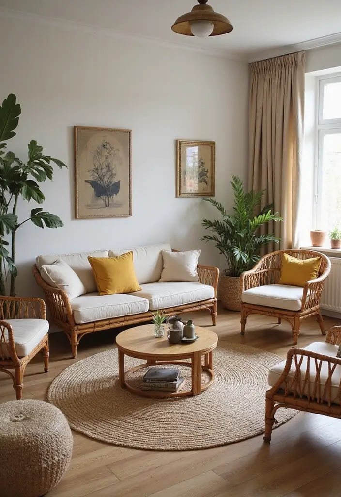 25 Home Decor Trends: How Vintage and Mid-Century Modern Styles Are Making a Comeback! - 24. Revival of Rattan