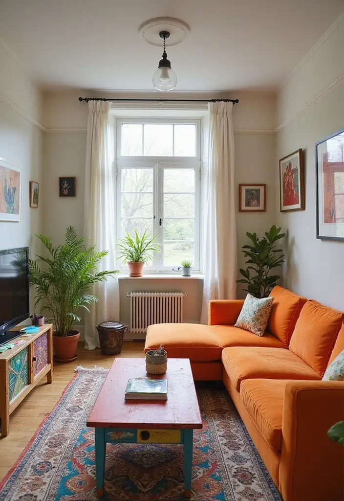 25 Small Living Room Design Ideas That Will Make You Say 'Why Didn't I Think of That?' - 18. Colorful Furniture