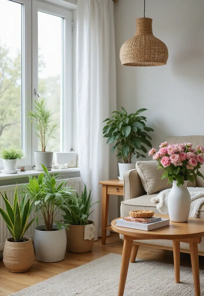 25 Small Living Room Design Ideas That Will Make You Say 'Why Didn't I Think of That?' - 20. Incorporate Nature