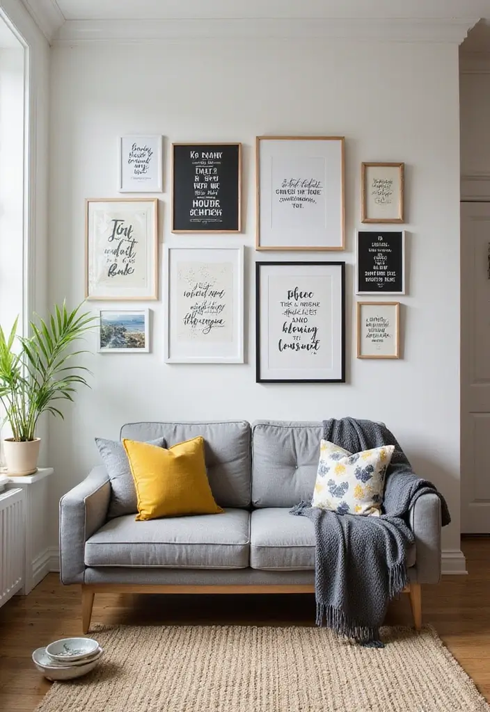 25 Small Living Room Design Ideas That Will Make You Say 'Why Didn't I Think of That?' - 21. Creative Wall Art