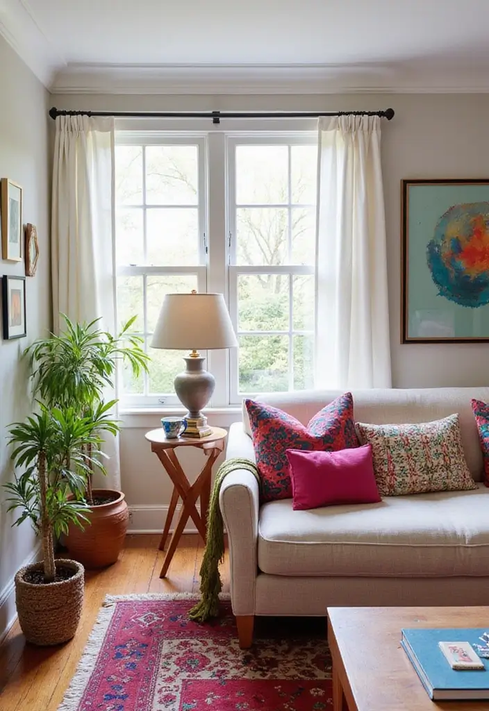 25 Small Living Room Design Ideas That Will Make You Say 'Why Didn't I Think of That?' - 23. A Pop of Color