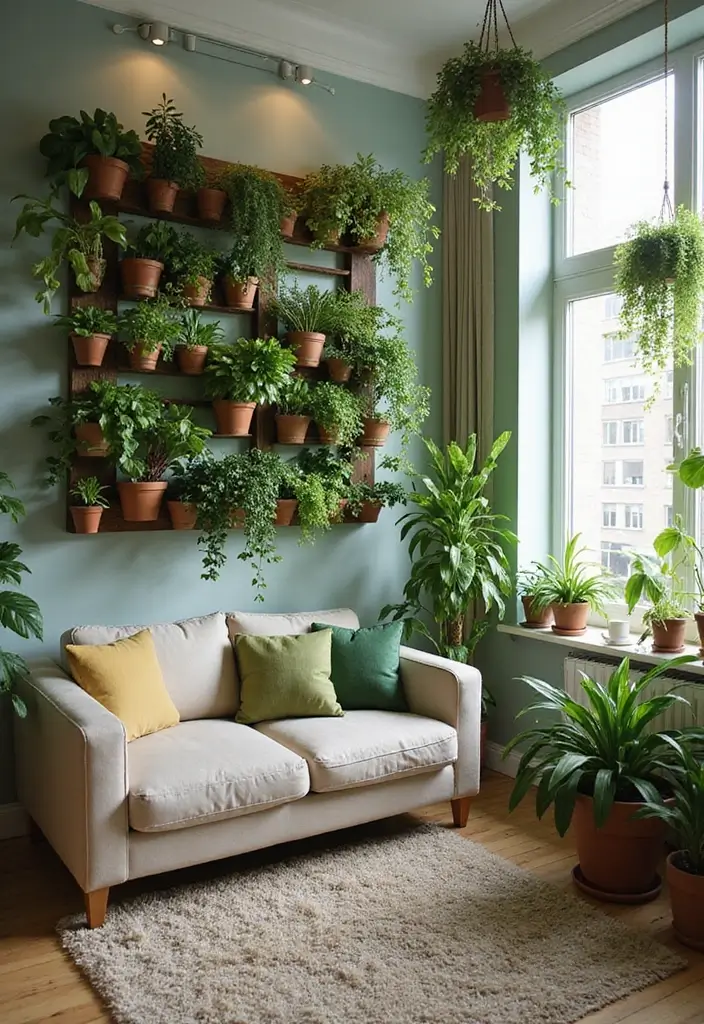 25 Small Living Room Design Ideas That Will Make You Say 'Why Didn't I Think of That?' - 9. Vertical Gardens