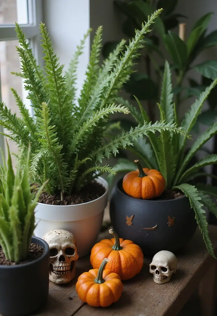 25 Spooktacular Indoor Halloween Decorations That Will Leave Your Guests Screaming for More! - 22. Scary Plant Displays