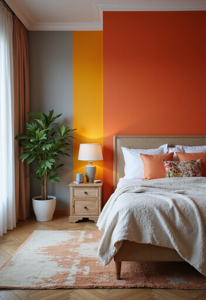 30 Modern Bedroom Ideas for Couples That Combine Style and Comfort (Don't Miss #12!) - 11. Colorful Accent Walls