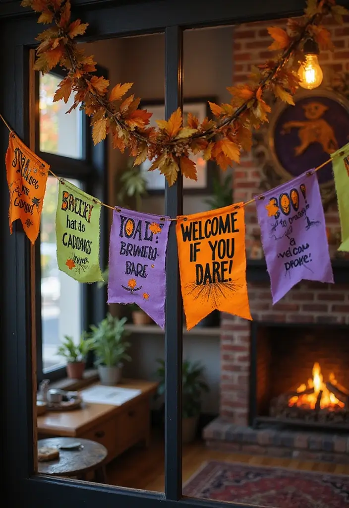 30 Spooktacular Halloween Decorations for Your Ultimate Party (Your Guests Will Scream!) - 12. Bewitched Banners