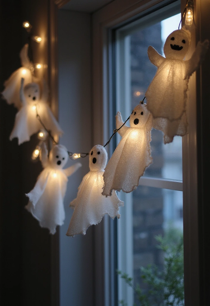 30 Spooktacular Halloween Decorations for Your Ultimate Party (Your Guests Will Scream!) - 2. Ghostly Garlands