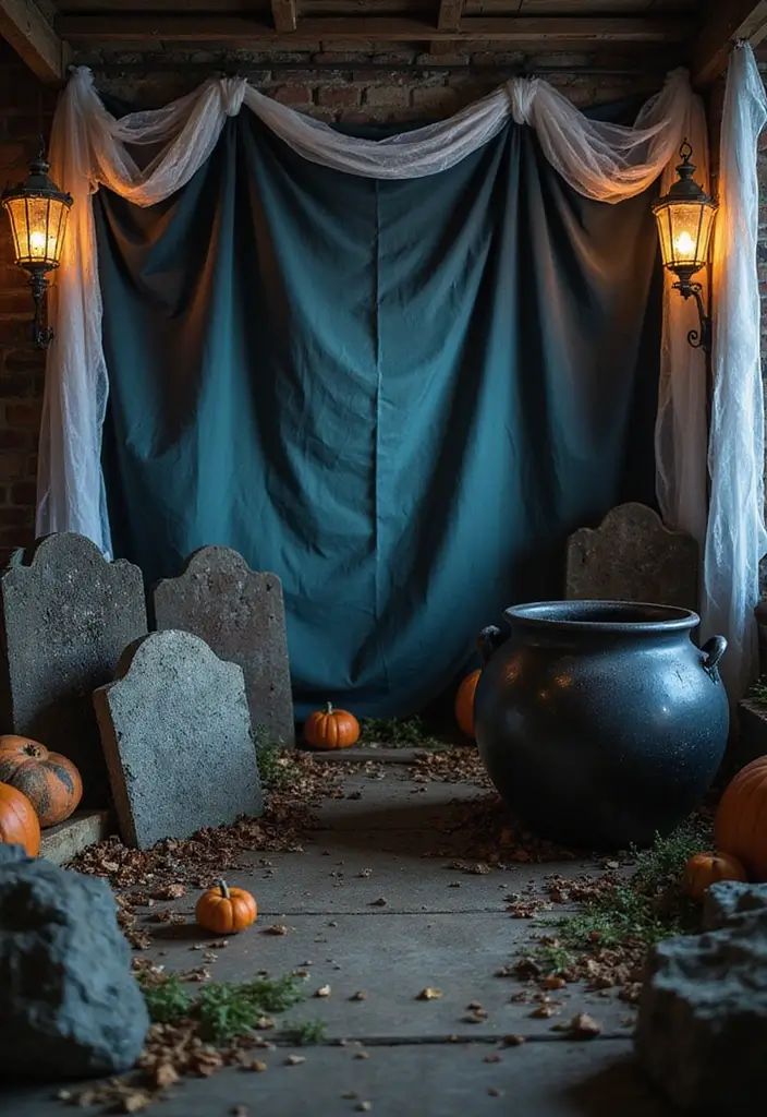 30 Spooktacular Halloween Decorations for Your Ultimate Party (Your Guests Will Scream!) - 6. Chilling Photo Booth