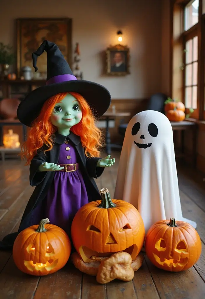 30 Spooktacular Halloween Decorations for Your Ultimate Party (Your Guests Will Scream!) - 8. Whimsical Halloween Characters
