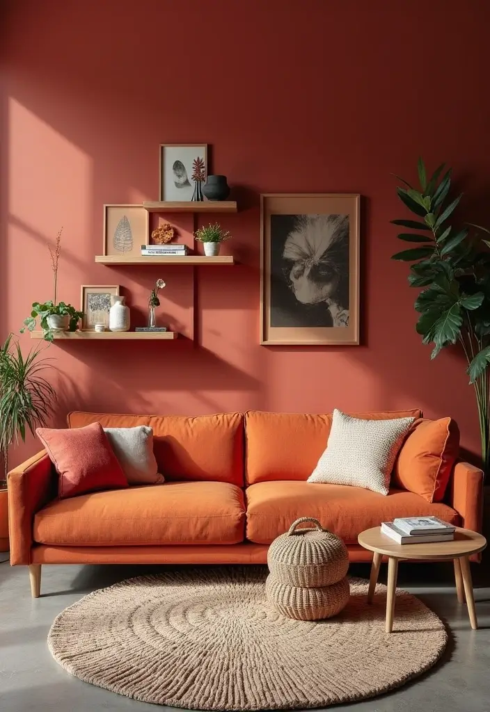 50+ Vibrant Cozy Living Room Ideas for a Fun Atmosphere - 1. Bold Accent Walls