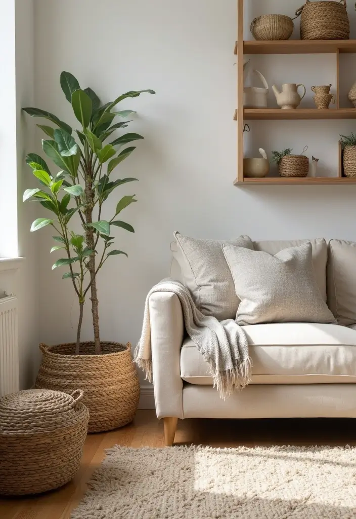 50+ Vibrant Cozy Living Room Ideas for a Fun Atmosphere - 17. Creative Storage Solutions