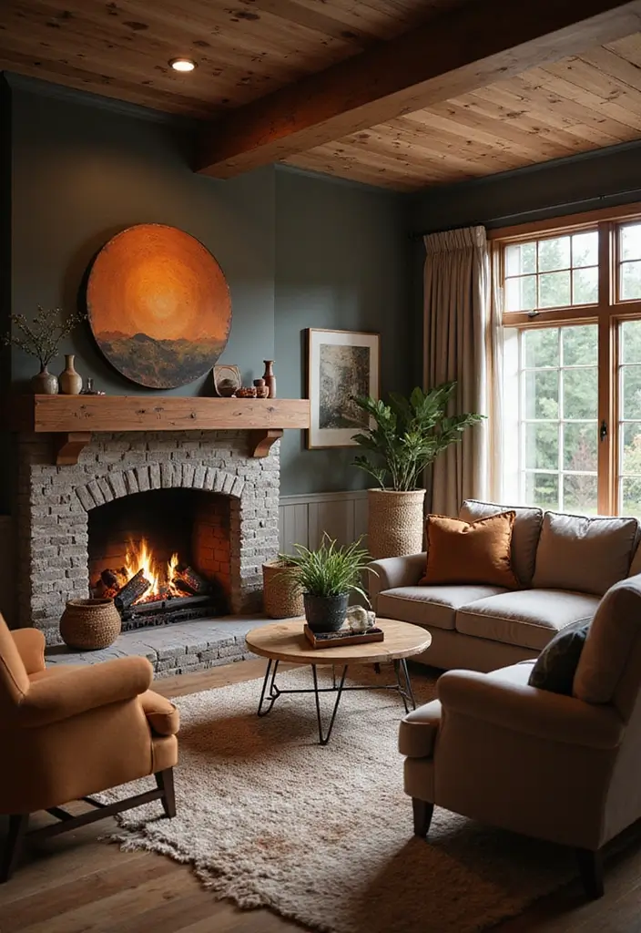 50+ Vibrant Cozy Living Room Ideas for a Fun Atmosphere - 27. Cozy Fireplaces