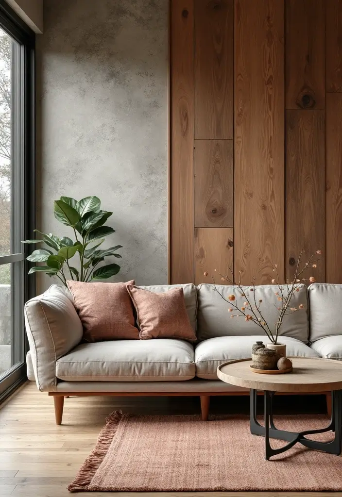 50+ Vibrant Cozy Living Room Ideas for a Fun Atmosphere - 33. Textured Walls